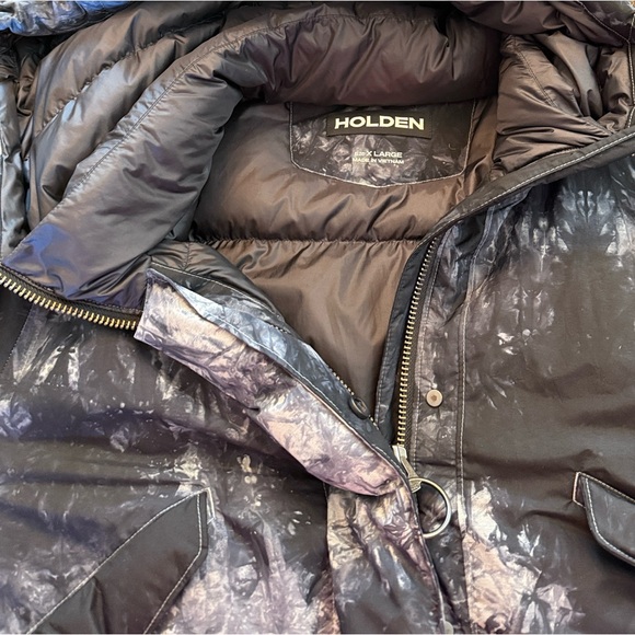 Holden Cropped Alpine Down Jacket Black Tie Dye Women's XL Gorpcore NWT - Picture 6 of 13